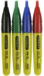 STANLEY 1-47-329 Mini markere negre, verzi, rosii, albastre in borcan transparent, 72 buc (4700147329) - motosape-motocoase
