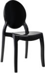 King Home Elizabeth Polikarbonát Szék Fekete