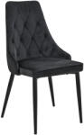 AKORD SJ. 054 Glamour Bársony Étkezőszék Fekete Steppelt CSJ. 054-BL