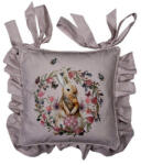 Clayre & Eef Párnahuzat Kötős 40X40cm, 100% Pamut, Happy Bunny