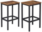 VASAGLE Ipari Bárszék Szett Lábtartóval Rusztikus Barna