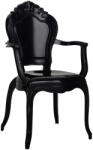 King Home King Arm Glamour Polikarbonát Szék Fekete
