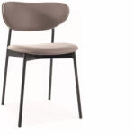 SIGNAL MEBLE Dan Modern Mikroszálas Étkezőszék Bézs Fekete Vázzal