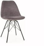 SIGNAL MEBLE Ken Brego Modern Étkezőszék Szövet Sötétszürke Fém Vázzal