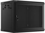 Lanberg 19" fali rack szekrény 9U/600X450 perforált ajtó, lapraszerelt, fekete (WF01-6409-23B) - mzona