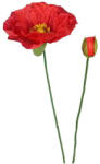  Művirág - Mákvirág - szálas -71cm piros (318800340) (PE-8359)