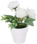  Művirág - Rózsa - cserépben - 3 színben (PL4003100) (PE-8315)