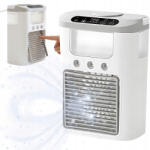 MH Protect RGB LED ventilátor párásítóval - USB-s, 3 fokozatú asztali hűtő