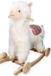 AdamToys Alpaca pe cal balansoar cu roți Leagan