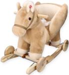 AdamToys Pegas Legănat Bej cu Scaun și Roți Leagan