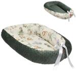 Scamp kétoldalas minky-pamut babafészek - Smaragd állatos