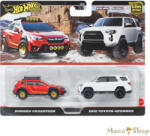 Mattel - Car Culture 2 db -os Pack - Subaru Crosstrek & 2018 Toyota 4Runner (jbk98)