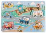 AdamToys Hangos puzzle Járművek