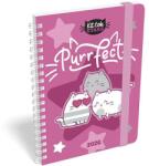 Lizzy Card Határidőnapló LIZZY CARD B/6 heti spirálozott gumis Kittok purrfect 2026 (21578) - robbitairodaszer