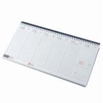 Realsystem Asztali naptár kép nélküli REALSYSTEM fekvő fehér lapos kék 2026 (7931-04)