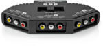 Nedis VSWI2403BK composite video switch, 3 port, 1024x576, fekete