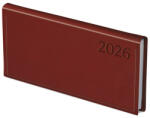TOPTIMER Zsebnaptár TOPTIMER Traditional T030 fekvő fehér lapos bordó 2026 (T030T-002) - papir-bolt