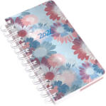 Realsystem Határidőnapló REALSYSTEM SP5 spirál A/6 napi fehér lapos virágok 2026 (8721-53) - papir-bolt