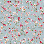 Takoy Prémium pamut NELA mini kék virágok Azia