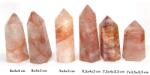  Obelisc din Cuart cu Hematoid 1 Varf 7-9 x 3-4 x 2-4 cm - Model Natural pentru Exemplar de Colectie -1 Buc