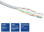 ACT CAT5e UTP telepítő kábel tömör 500m szürke ACT (ES500A)