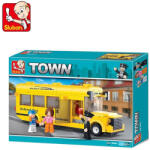 Sluban Town - Iskolás busz építőjáték készlet (M38-B0507)