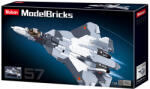 Sluban Model Bricks Army - 2 az 1-ben vadászrepülő (SU-57) építőjáték készlet (M38-B0986)