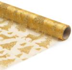  Karácsonyi asztalterítő futó - arany - 180 x 28 cm (GL452)