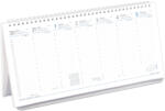TopTimer Álló, fehér lapos papírtáblás asztali naptár T052, Fehér
