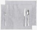 Goldea suport farfurii festiv din teflon - gri cu ornamente mari - 2 buc 30 x 40 cm Fata de masa