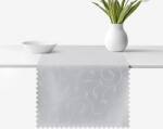 Goldea napron festiv de masă impermeabil - gri cu ornamente mari 35x140 cm Fata de masa
