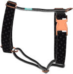 april & june Szivecskés, fekete - Kutyahám és Macskahám - Black Hearts on Black - april & june (anj-h-235-XS-15-R)