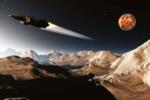 DIMEX ART Флизелинов фототапет футуристичен космически кораб 375 x 250 см