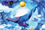 DIMEX ART Флизелинов фототапет кит в космоса 375 x 250 см