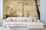 DIMEX ART Самозалепваща се флизелинова фототапета ретро картичка от париж 375 x 250 см