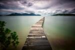 DIMEX ART Флизелинов фототапет дървен кей 375 x 250 см