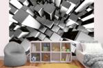 DIMEX ART Самозалепваща се флизелинова фототапета динамичен метален блок 375 x 250 см