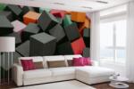 DIMEX ART Самозалепваща се флизелинова фототапета цветни кубчета 375 x 250 см