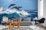 DIMEX ART Самозалепваща се флизелинова фототапета три делфина 375 x 250 см