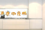 DIMEX ART Фототапет за кухня - котешки емоции 180 x 60 см