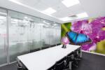 DIMEX ART Самозалепваща се флизелинова фототапета синя пеперуда 375 x 250 см
