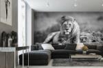 DIMEX ART Самозалепваща се флизелинова фототапета мощна лъв 375 x 250 см