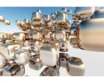 DIMEX ART Самозалепваща се флизелинова фототапета сребърни кубчета 375 x 250 см