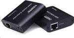 PremiumCord Extender HDMI până la 60m FULL HD 1080p printr-un cablu Cat5e/6/6a/7, setare EDID