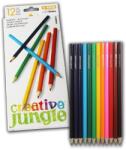 SaKOTA Színes ceruza CREATIVE JUNGLE hatszögletű fehér dobozos 12 darabos készlet (ABA0241)