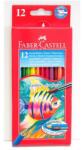 Faber-Castell Színes ceruza FABER-CASTELL Aquarell hatszögletű 12 darabos+ecset (114413)