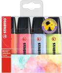 STABILO Szövegkiemelő készlet STABILO Boss Original Pastel 1-5mm 4 darabos (70/4-3) - vectraline