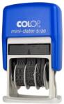 COLOP Bélyegző dátum COLOP S120 Mini számmal kék ház fekete párna (BE01051201) - vectraline