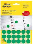 AVERY Etikett AVERY 3376 öntapadó jelölőpont zöld 18mm 1056 jelölőpont/csomag (3376) - vectraline