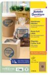 AVERY Etikett AVERY L7103-25 63, 5x42, 3 mm környezetbarát ovális barna kraft 25 íves (L7103-25) - vectraline
